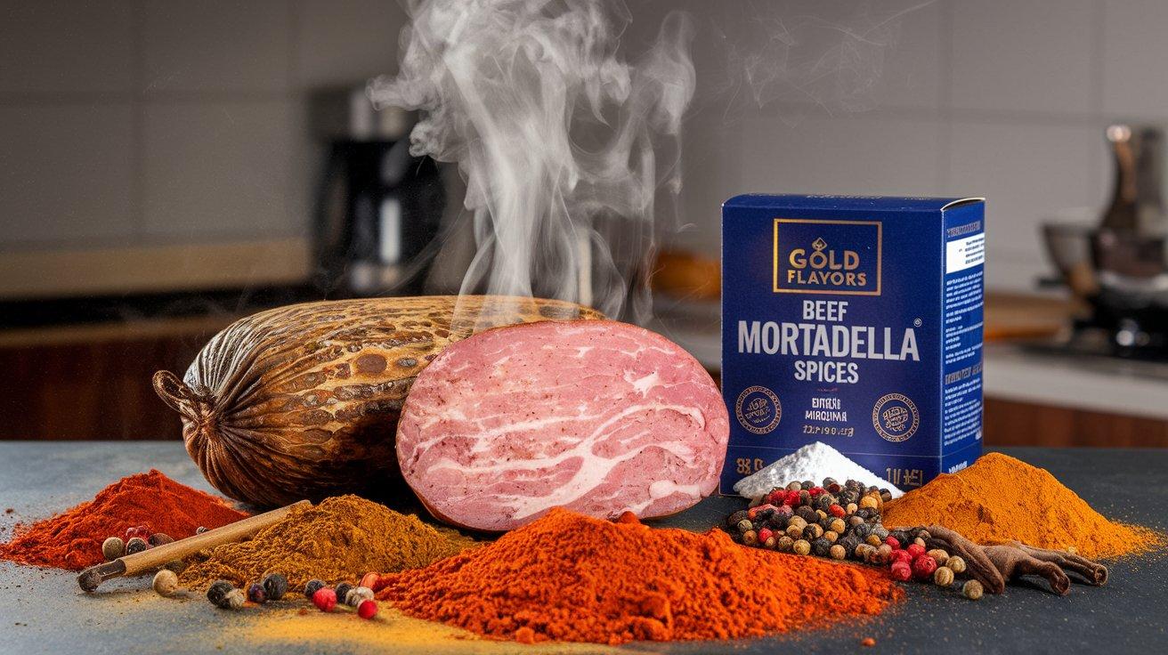 Mortadella için sığır eti ve sosis baharatları Gold flavors fabrikası tarafından üretilmektedir